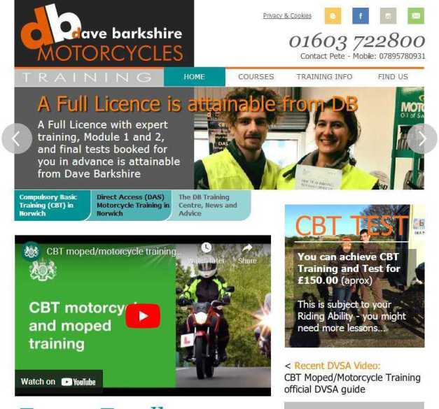 Click to open DB Motorcycle Training website