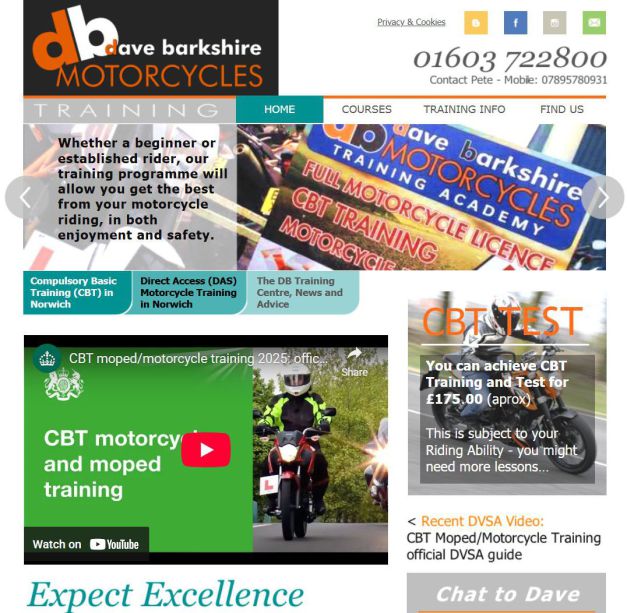 Click to open DB Motorcycle Training website