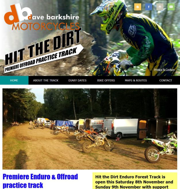 Hit The Dirt Website, November 2025