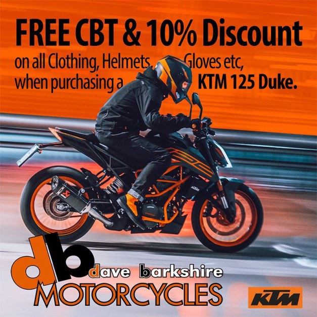 FREE CBT with every KTM DUKE 125, 10th Nov