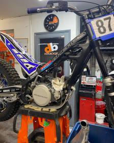 Little different in the workshop today @sherco_uk trails bike in for full strip down and rebuild, 4th Dec