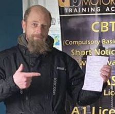 Well done to Neil on passing his Mod1, 11th February