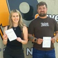 Well done to Lola and Warren on passing their Mod2, 14th August
