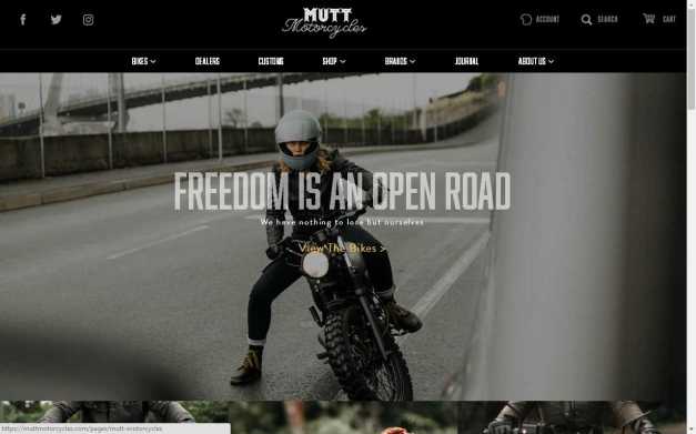 Go to the Mutt Motorcycles website
